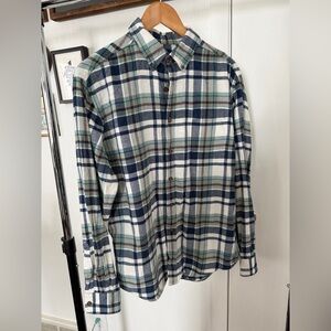 Croft & Barrow Navy and White Plaid Shirt